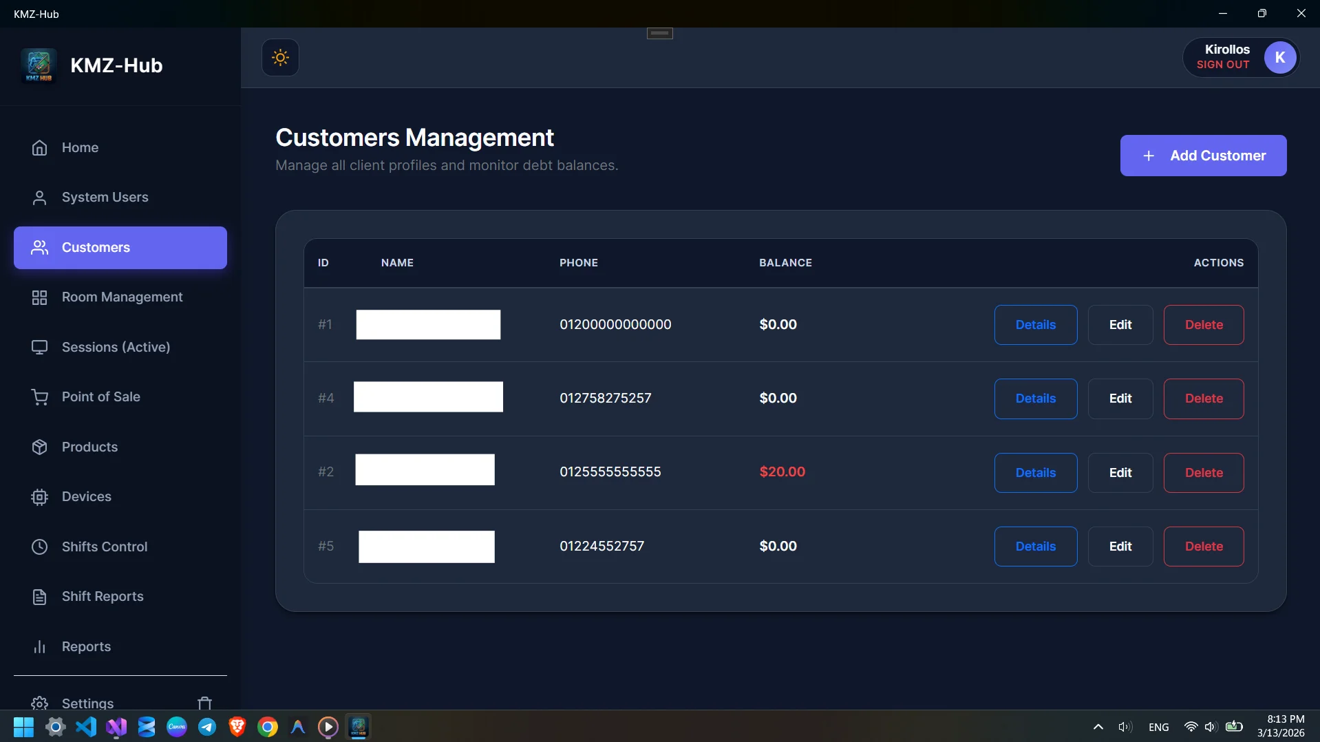 Customers List